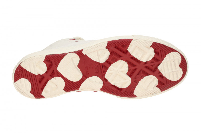 Converse Schuhe Chuck Taylor All Star Hi Plateau weiß Herz