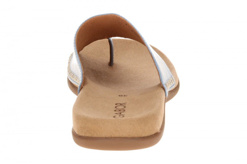 Gabor Zehentrenner Pantolette sky hellblau Lack 83.700.96