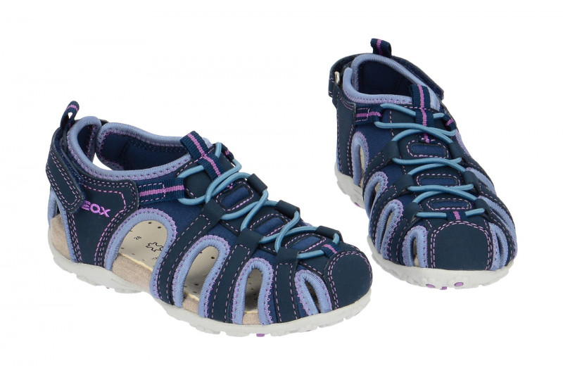 Geox Mädchen Klett Sandale blau lila