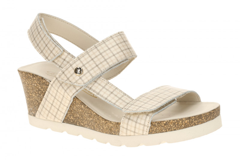 Panama Jack Vilma Plaid Keil Sandale beige Nappa