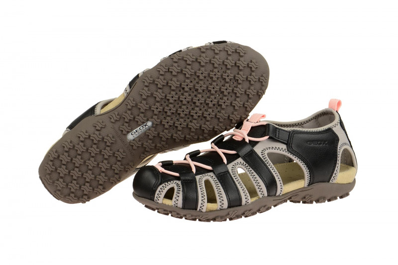 Geox Sandale Strel schwarz rosa Gr 35