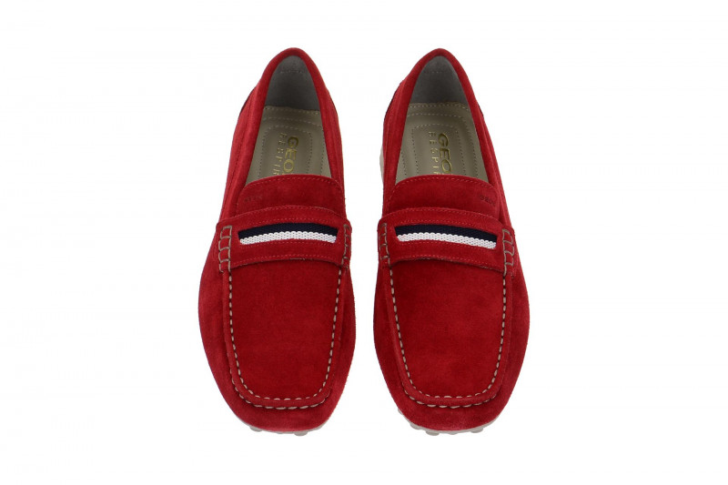 Geox Snake Mokassin Schuhe rot Slipper U5207A