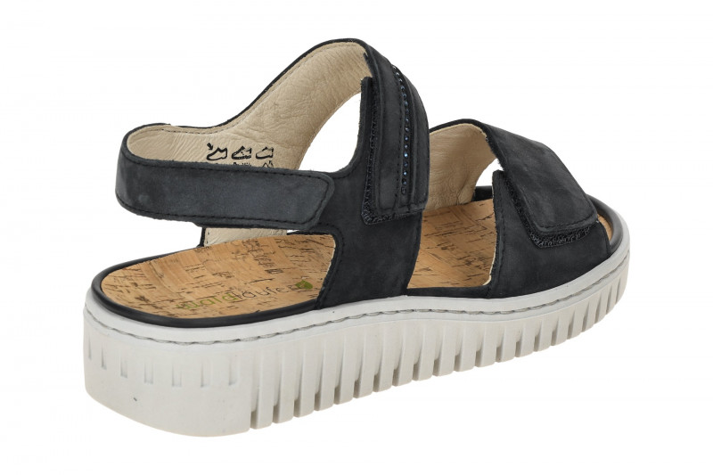 Waldläufer Valerie Sandale blau marine K-Weite Nubuck 630001