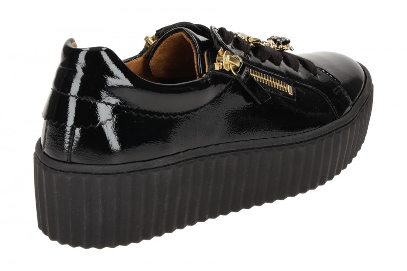 Gabor Schuhe schwarz Plateau Sneakers Schmuck 53.201.97