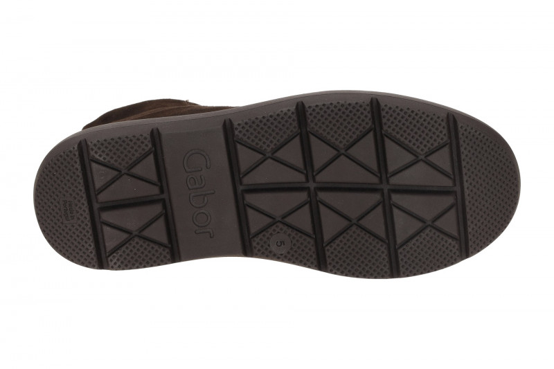 Gabor Stiefelette braun chocolate Schnür Boots Velour 53.720.18