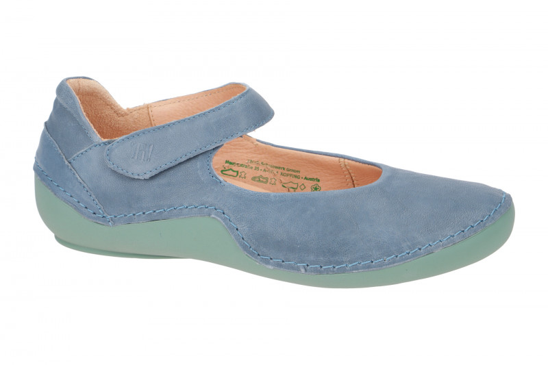 Think Kapsl Ballerina blau grün Mary-Jane 416
