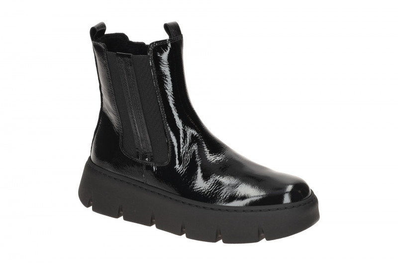 Gabor Stiefelette schwarz Lack Plateau Boots 73.743.97