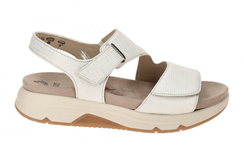 Gabor RollingSoft Sandale weiß silber 86.885.80