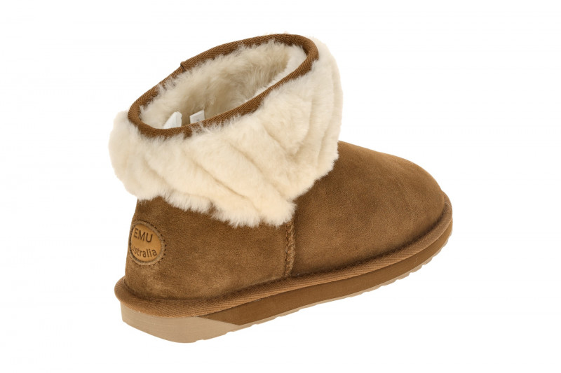 EMU Pyke Boots Stiefel braun chestnut Fellkragen W13193