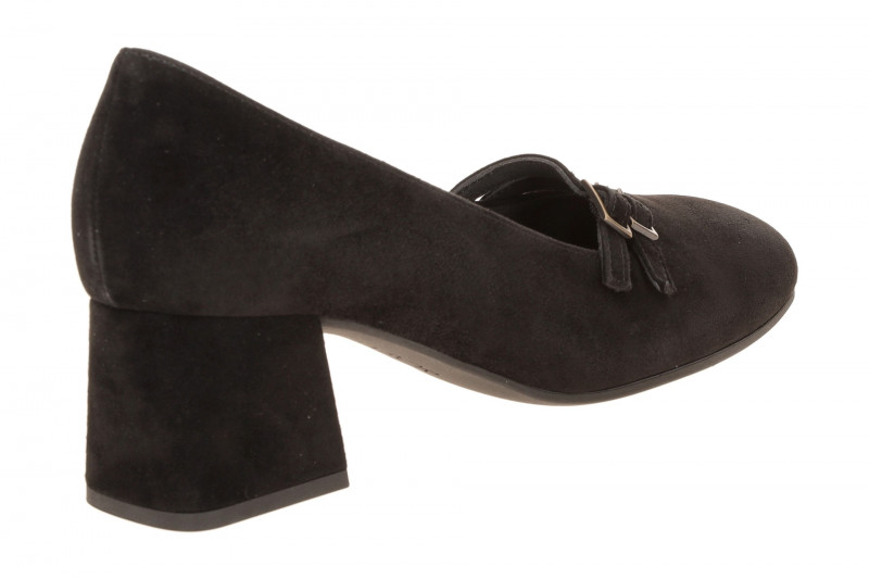 Gabor Schuhe Pumps schwarz Samt Spangen 3022.02.001