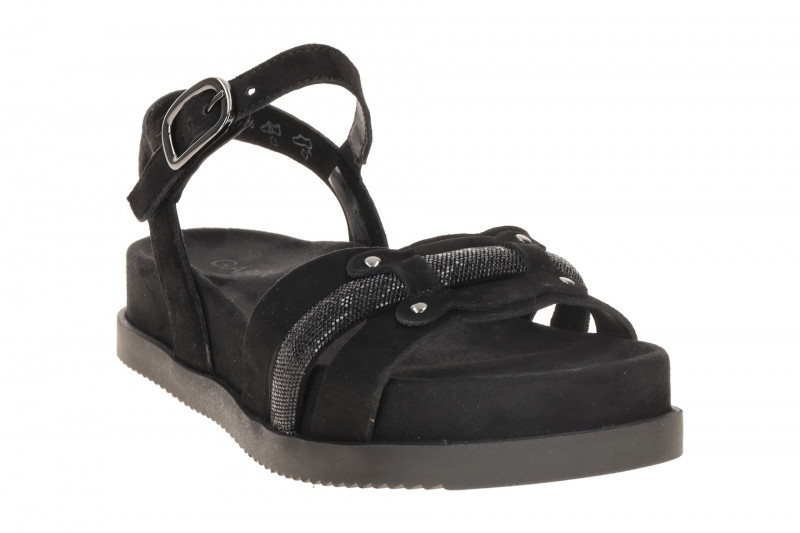 Gabor Sandale schwarz Samt Strass 83.770.17