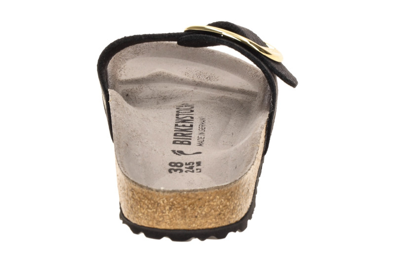 Birkenstock Madrid Big Buckle Pantolette schwarz Python Schmal 1032965