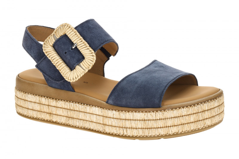 Gabor Fashion Plateau Sandale blau Bast 84.562.16