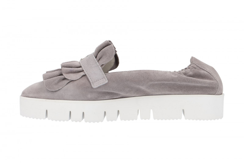 K&S Pia XXL Ballerinas grau crystal
