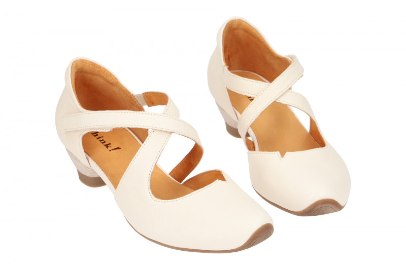 Think Aida Riemchen Pumps weiß
