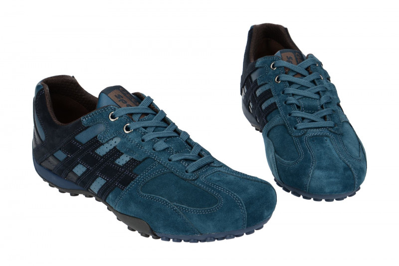 Geox Respira Snake K Herren Sneakers in hellblau dunkelblau mix