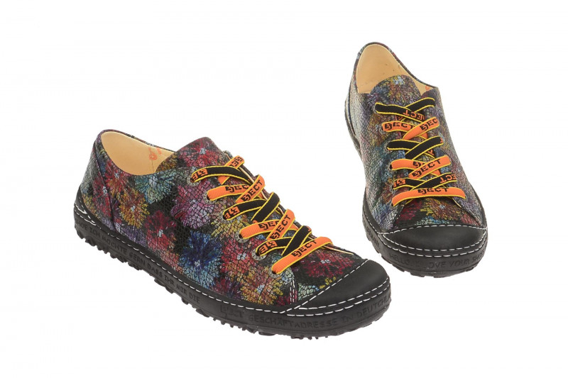 Eject Dass Schuhe schwarz Blumen 11207