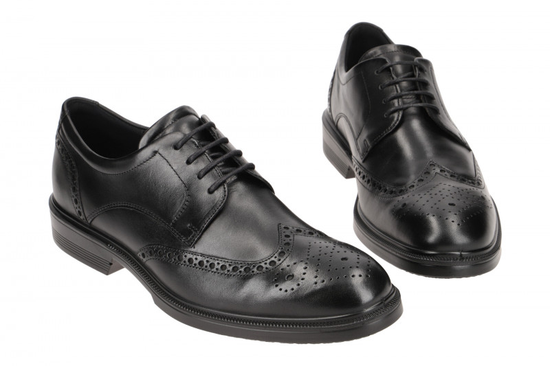 ecco Lisbon Herren Budapester Schuhe schwarz