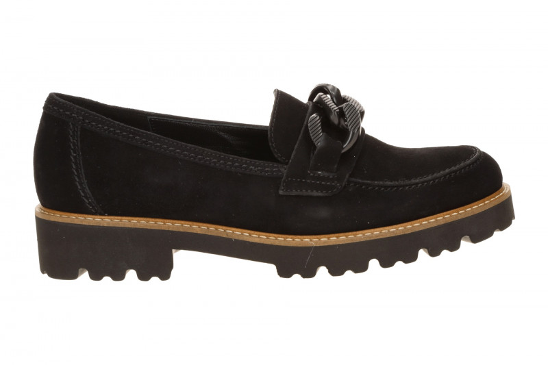Gabor Fashion Schuhe Slipper schwarz Velour 4013.01.001