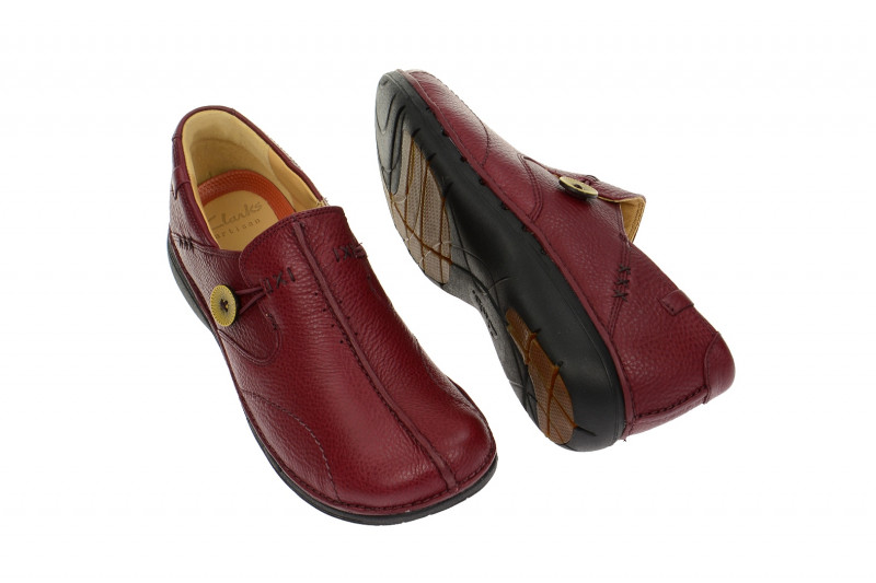 Clarks Un Loop Slipper rot burgundy 26103439