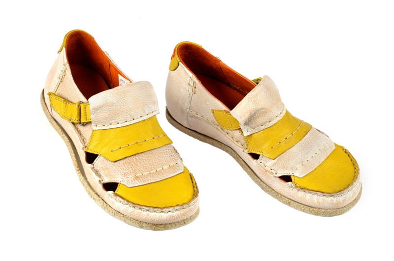 Eject Sony3 E-12091 Slipper weiß / gelb