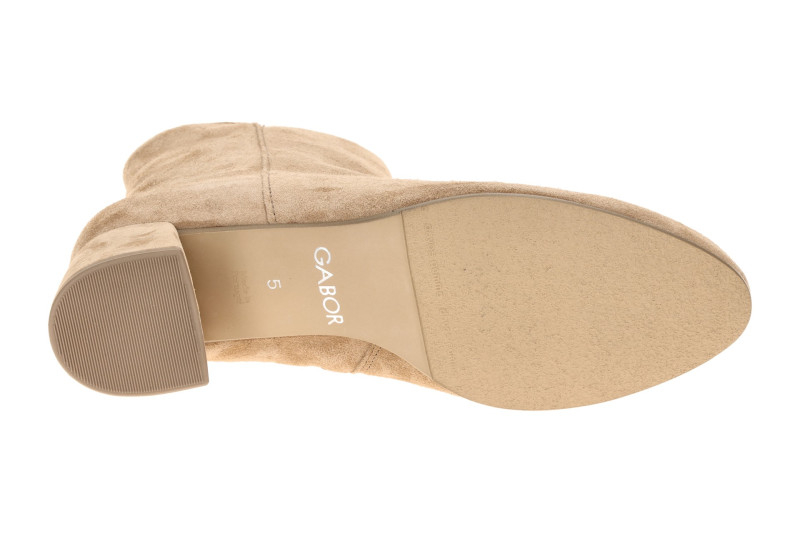 Gabor Stiefelette Ankle Boots beige sand Samt 8036.01.006