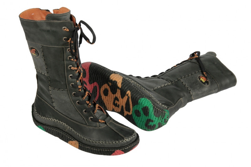 Eject Newject Stiefel in schwarz grau E-7138/1