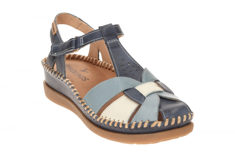 Pikolinos Cadaques T-Steg Sandale blau weiß W8K-0847C1