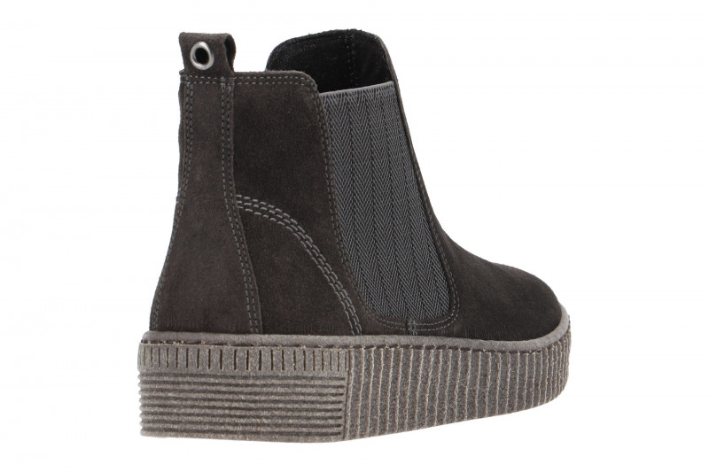 Gabor Stiefelette Chelsea Boots grau Velour 73.731.19