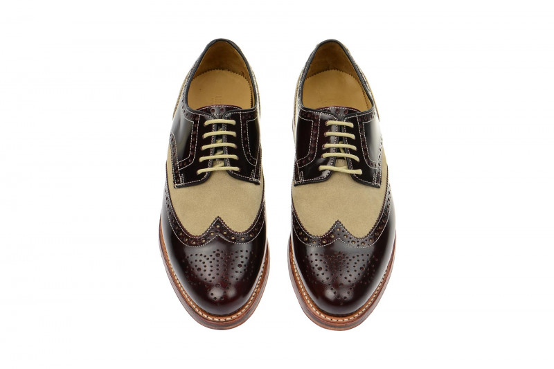 Gordon & Bros Schuhe Levet rot grau Rahmengenäht 2318