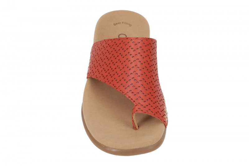 Gabor Zehentrenner Pantolette rot Nappa Stamp