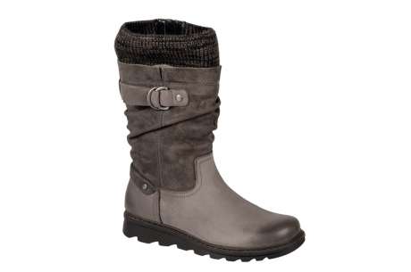 Camel Active Damen Stiefel Aus Nubukleder – Mit Warmem Wollfutter, Reißverschluss, Leichte TPU-Sohle