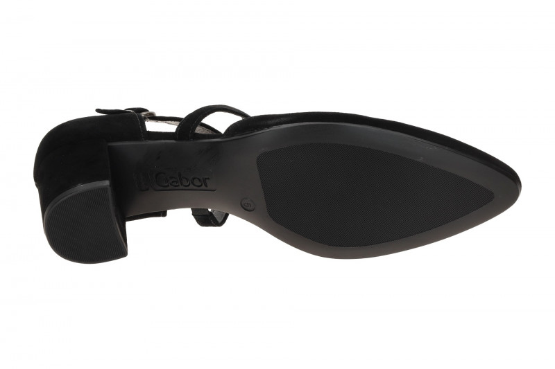 Gabor Riemchen Pumps schwarz Velour 71.343.17