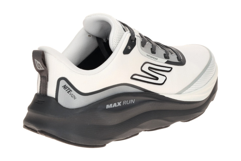 Skechers Max Run Schuhe weiß creme Sportschuhe Damen Waterproof