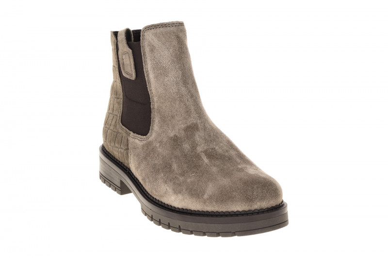 Gabor Stiefelette grau taupe Kroko H-Weite 8024.01.007