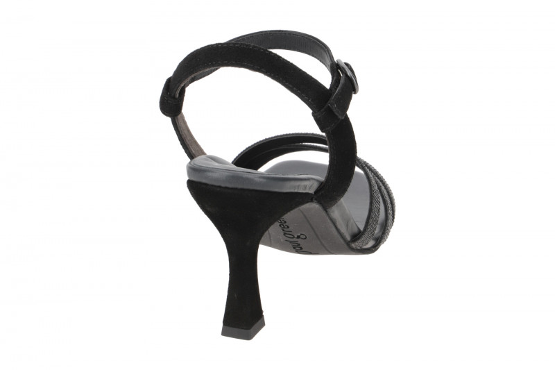 Paul Green Riemchen Sandalette schwarz Glitzer 6058