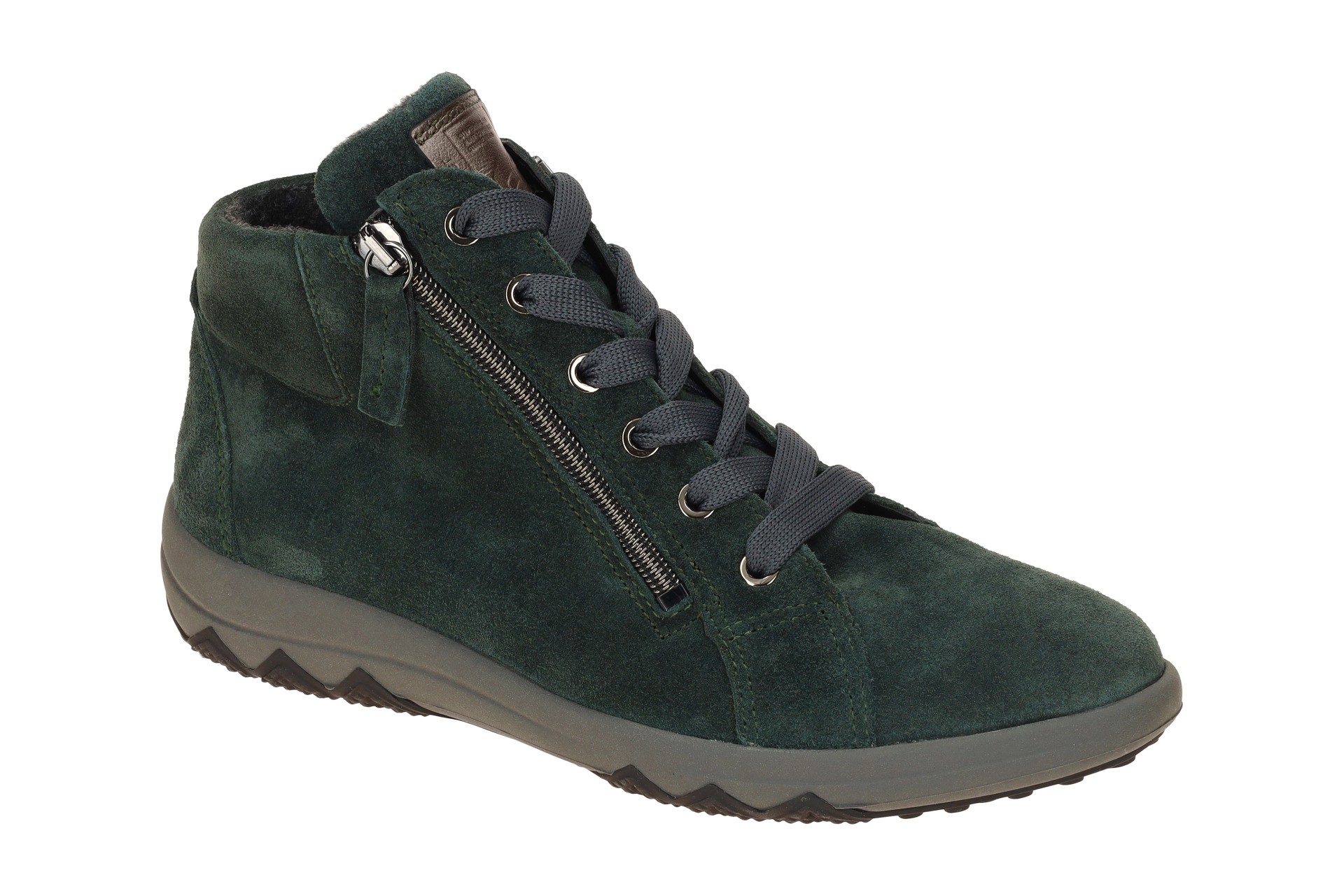 Waldläufer Teresa Stiefelette grün pine H-Weite dünn gefüttert 961801 ...