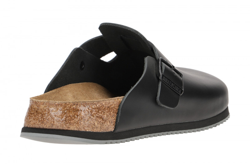 Birkenstock Boston Pantolette schwarz Naturleder Normal-Weit 60194