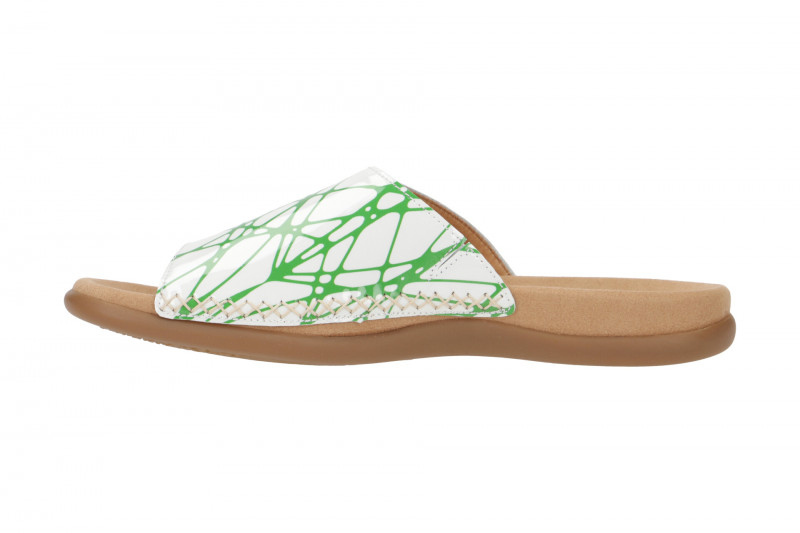 Gabor Pantolette weiß grün Lack 63.705.02