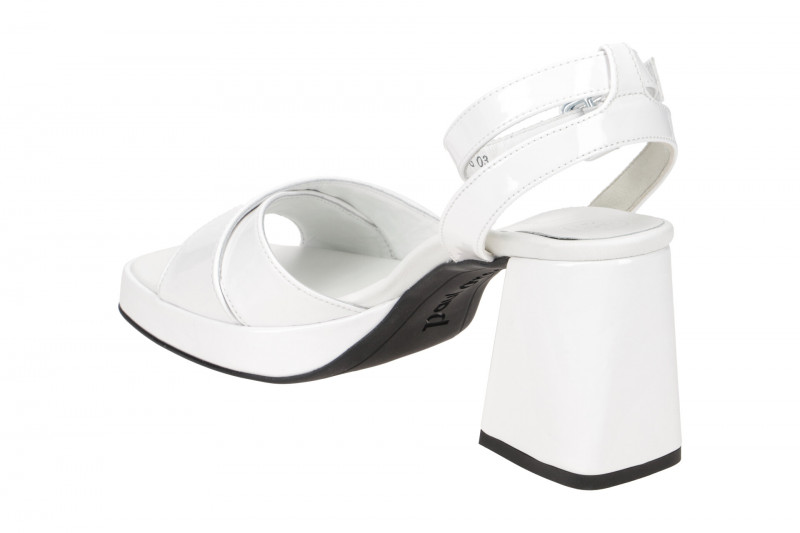 Paul Green Plateau Sandalette weiß Kunstlack 6027