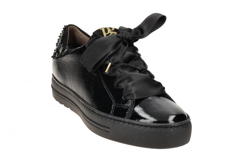 Paul Green Sneaker Schuhe schwarz Blüten 5307