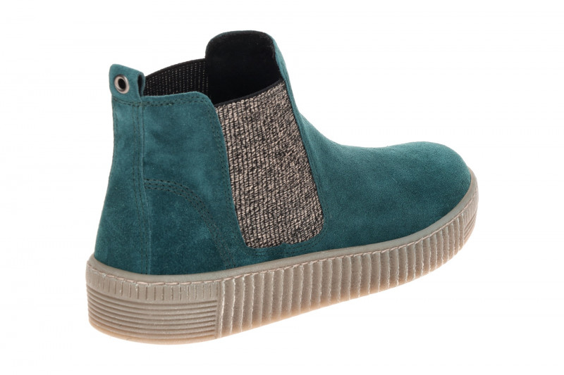 Gabor Stiefelette Chelsea-Boots hellblau Velour 8013.02.007
