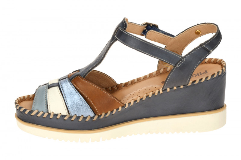 Pikolinos Aguadulce T-Steg Keil Sandale blau multi W3Z-1836C1