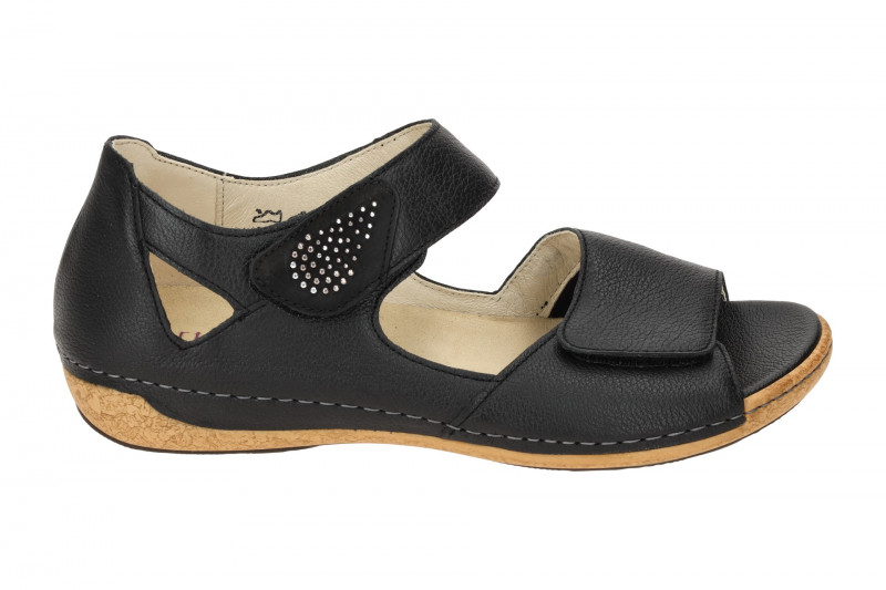 Waldläufer Heliett Sandale schwarz OrthoTritt 342H80