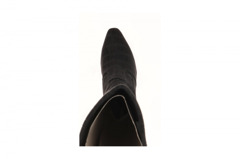 Caprice Lang Schaftstiefel schwarz Stretch Kroko 25520