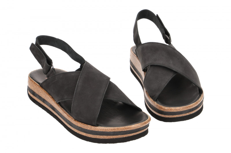 Think Zega Sandale schwarz Nubuck 388