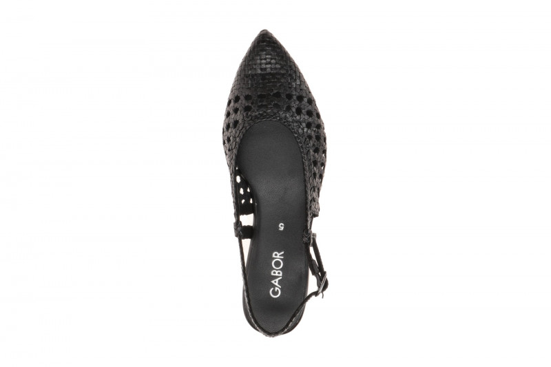 Gabor Sling Pumps schwarz Flecht-Optik 81.631.27
