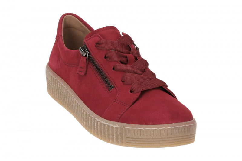 Gabor Schuhe Sneakers rot merlot Samt 53.334.15