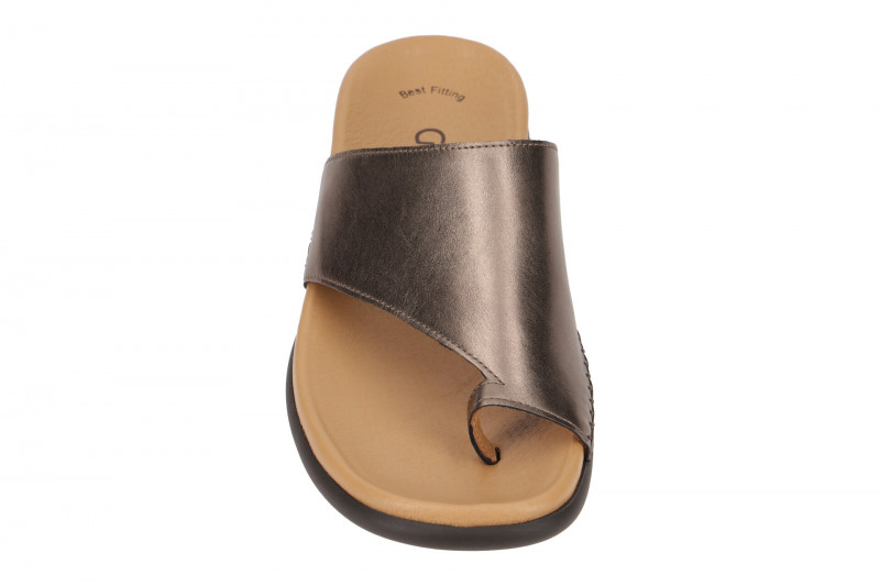 Gabor Zehentrenner Pantolette altsilber grau metallic