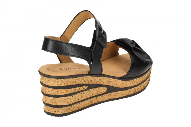 Gabor Plateau Sandale schwarz Nappa 84.653.27
